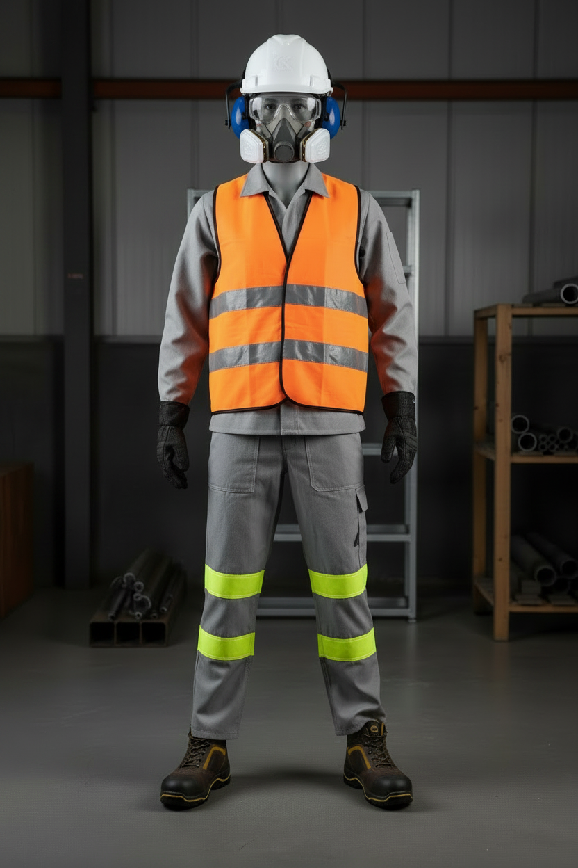 EPI mannequin avec pantalon cargo fluo